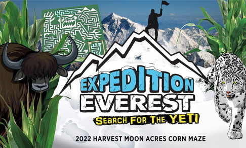 2022 Expedition Everest corn maze theme at Harvest Moon Acres (Gobles, MI)