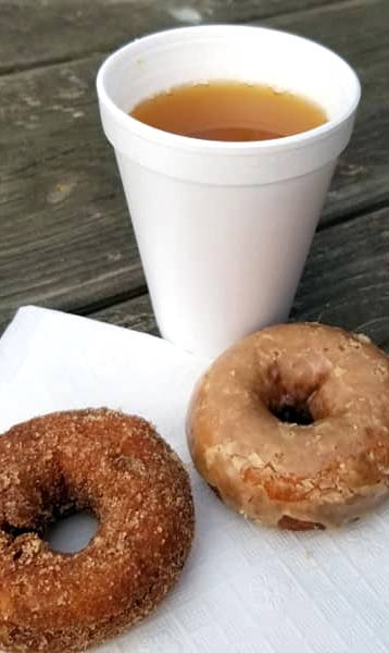 Fresh-made donuts and cider at the Farm - Gobles, Michigan