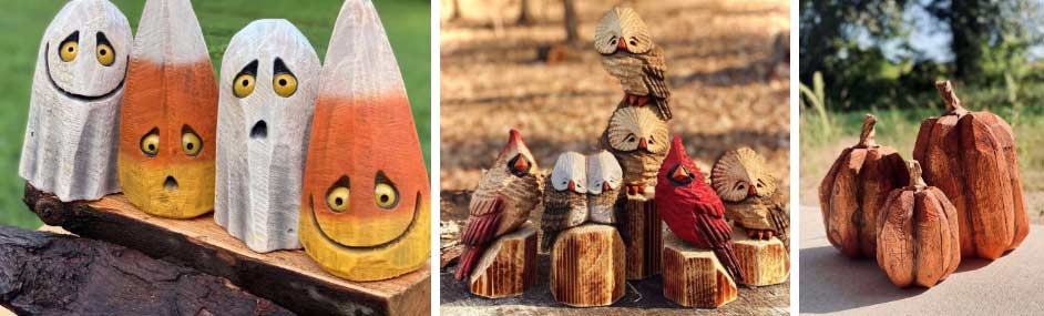 Wood carvings for sale from Drenth Design Chainsaw Carving